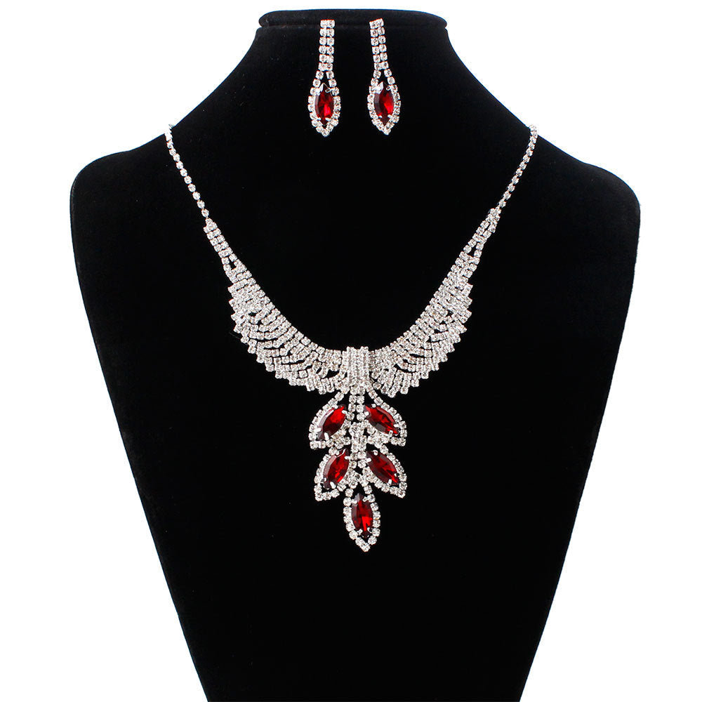 Luxurimo Bridal Necklace & Earring Set