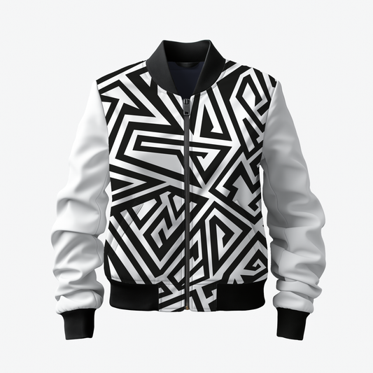 Luxurimo Two Toned B/W Bomber Jacket